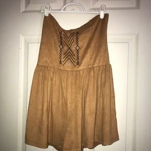 Suede Romper